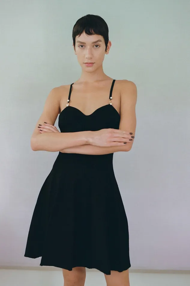 Women Dresses Aje Phaedra Ottoman Bustier Dress Black