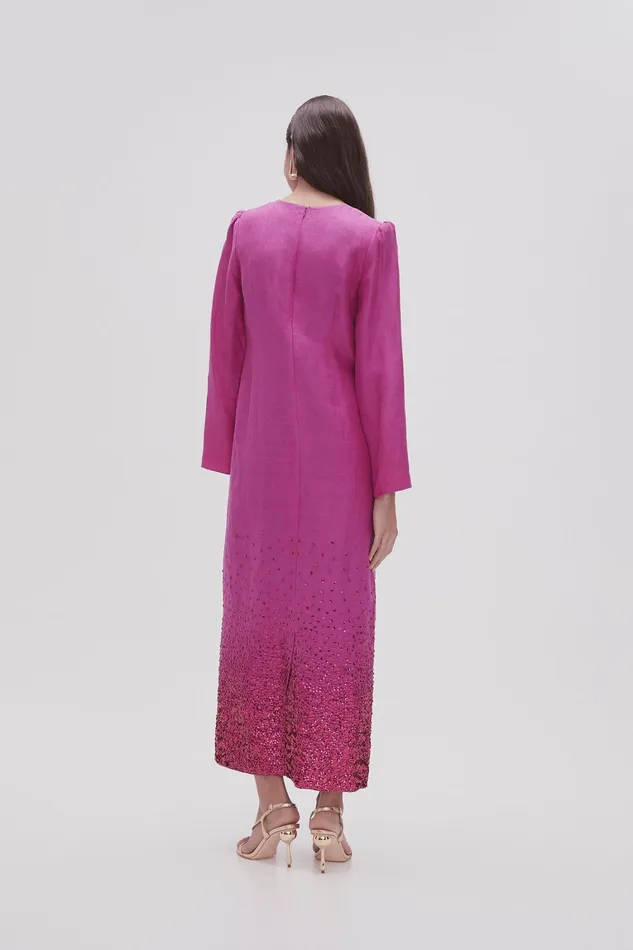 Women Dresses Aje Reflection Sequin Maxi Dress Deep Magenta