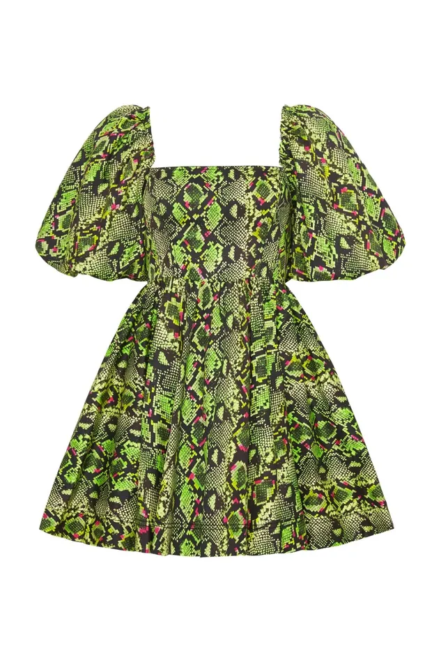 Women Dresses Aje Serpentine Corset Mini Dress Snake Effect