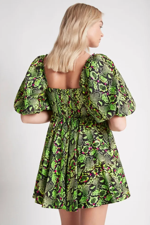 Women Dresses Aje Serpentine Corset Mini Dress Snake Effect