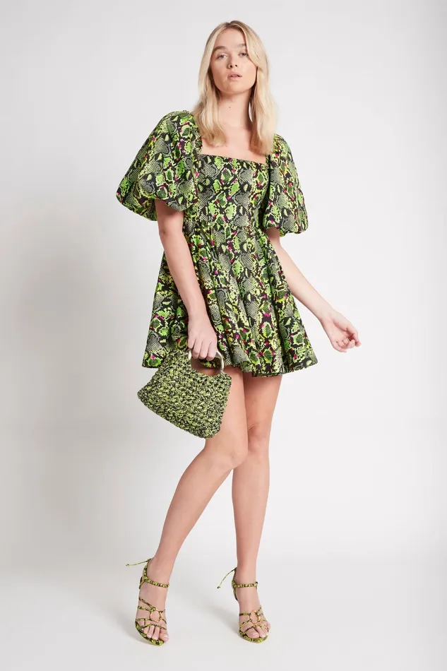 Women Dresses Aje Serpentine Corset Mini Dress Snake Effect