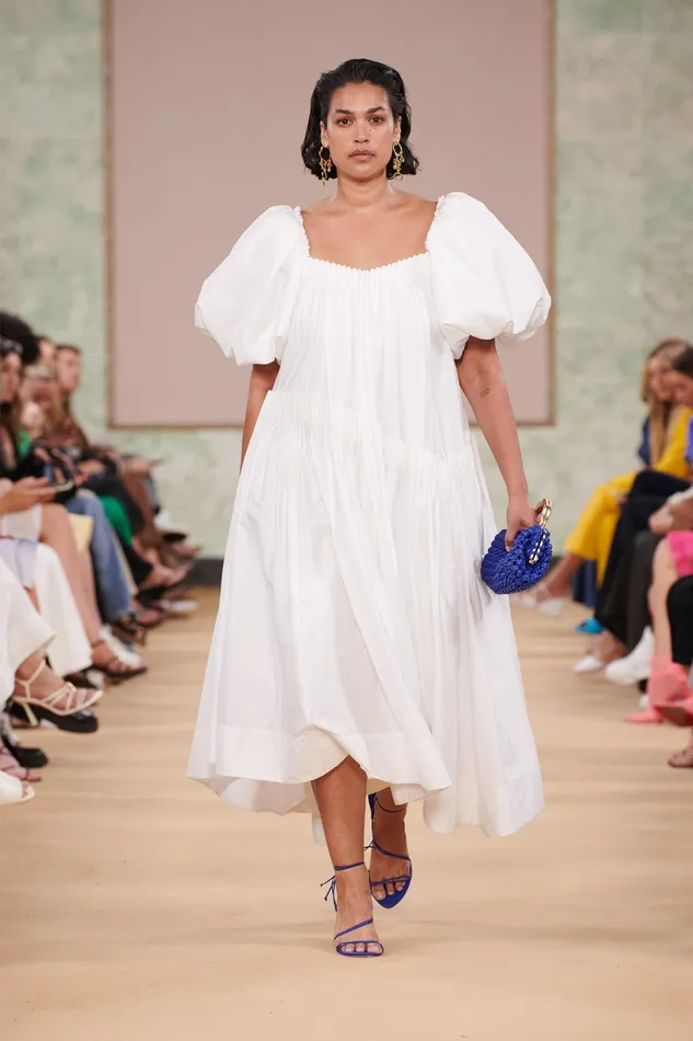 Women Dresses Aje Severine Smock Midi Dress Ivory