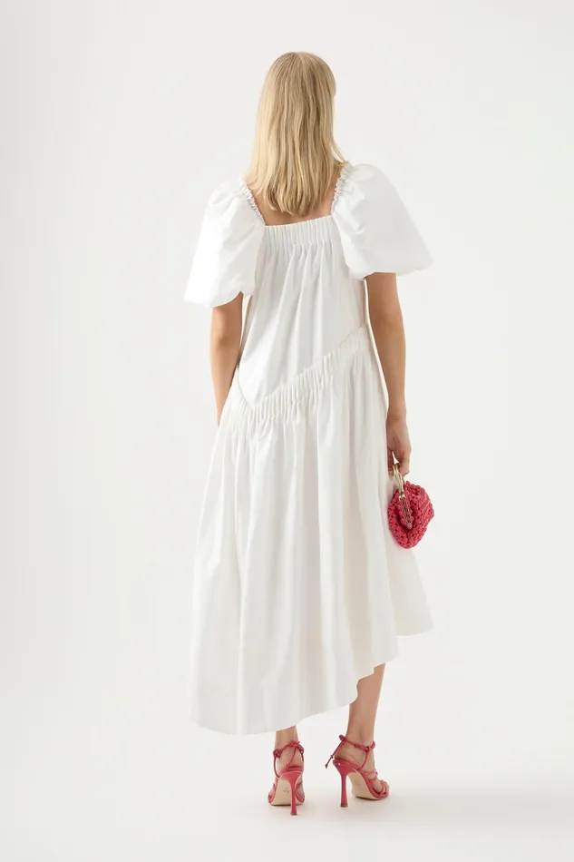 Women Dresses Aje Severine Smock Midi Dress Ivory