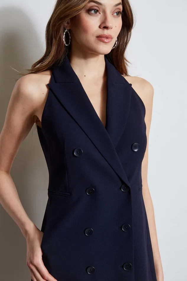 Women Dresses and Jumpsuits Elie Tahari Sleeveless Double Breasted Blazer Dress Stargazer
