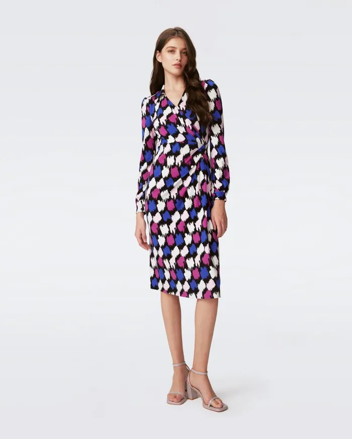 Women DVF Dresses Bogna Dress Brush Tooth Multi
