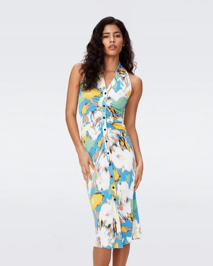 Women DVF Dresses Maren Dress Huge Day Dream Floral Blue