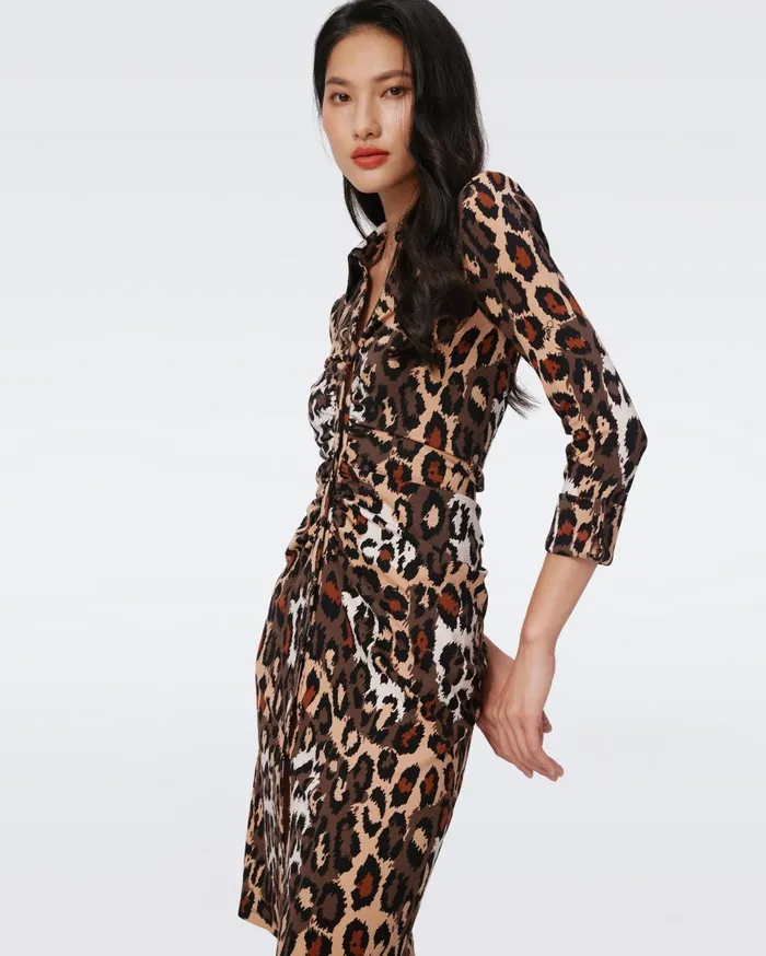 Women DVF Dresses Sheska Dress Tiny Jungle Cat