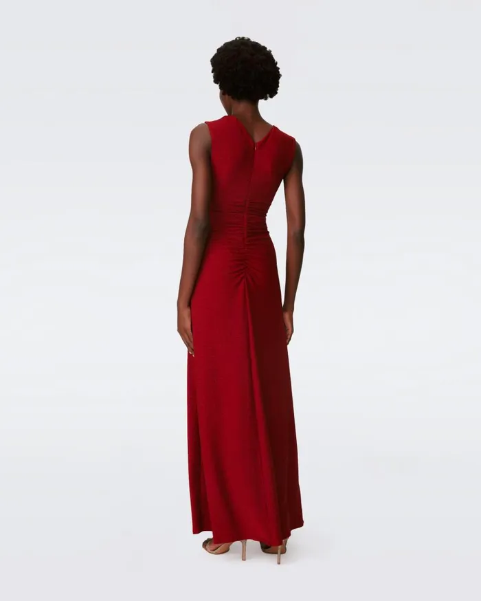 Women DVF Dresses Tomas Dress Metallic Red