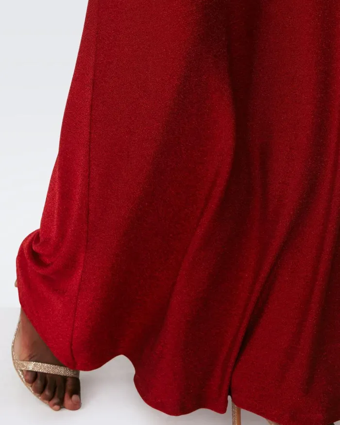 Women DVF Dresses Tomas Dress Metallic Red