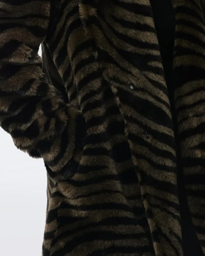 Women DVF Jackets and Coats Tanesha Coat Zebra Olive