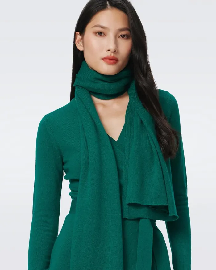 Women DVF Sweaters and Knits Cleo WoolCashmere Scarf Cilantro
