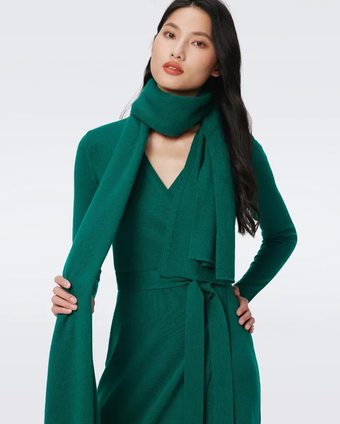 Women DVF Sweaters and Knits Cleo WoolCashmere Scarf Cilantro Women DVF Sweaters and Knits Cleo WoolCashmere Scarf Cilantro