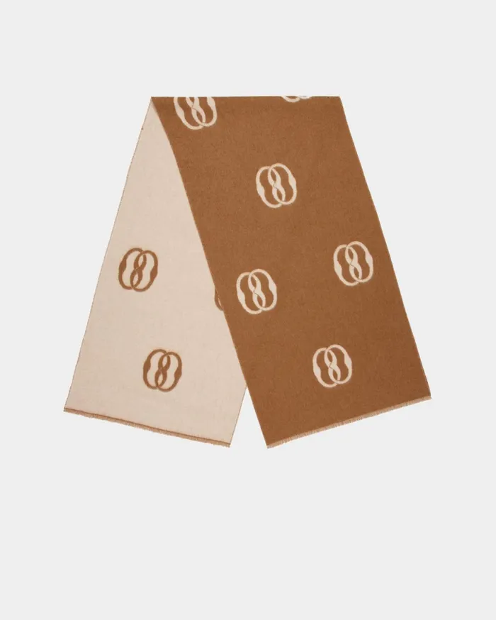 Women Emblem Scarf In Desert And Dusty Petal Fabric Bally Scarves