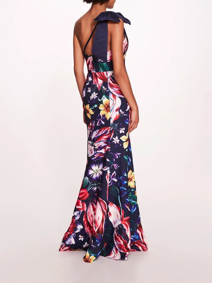 Women Florilegium Gown Navy Multi Marchesa Marchesa Notte