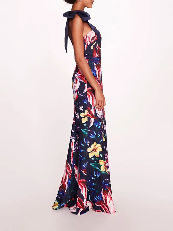 Women Florilegium Gown Navy Multi Marchesa Marchesa Notte