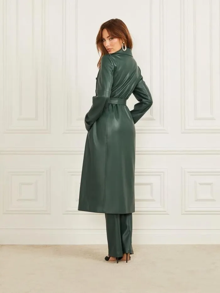 Women Freya FauxLeather Trench Coat Alpine Grove Marciano Jackets Women Freya FauxLeather Trench Coat Alpine Grove Marciano Jackets