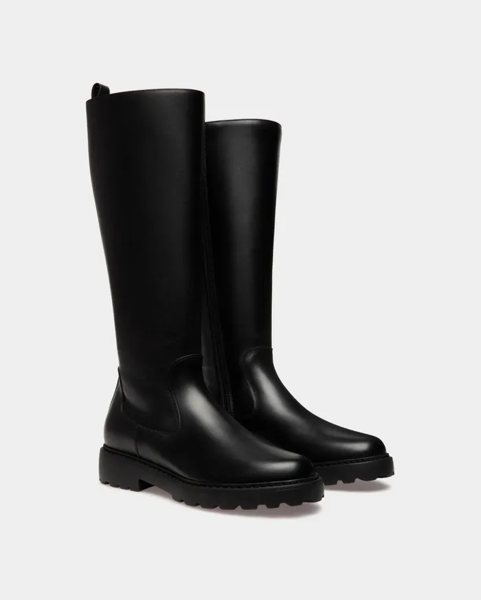 Women Gusto Boot In Black Leather Bally Boots and Ankle Boots