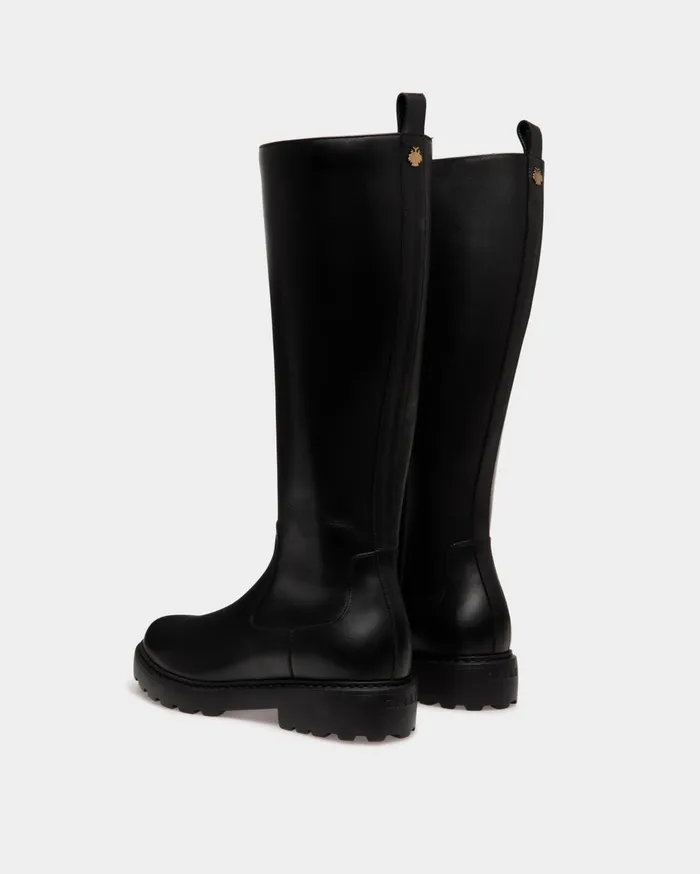 Women Gusto Boot In Black Leather Bally Boots and Ankle Boots