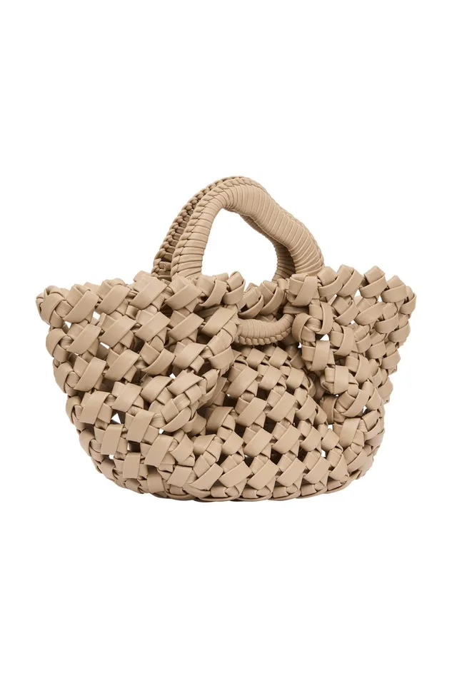 Women Handbags and Wallets Aje Luca Woven Handle Mini Tote Willow