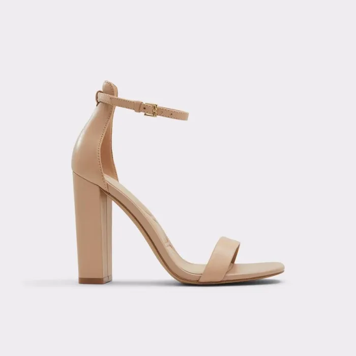 Women Hazelia Beige Leather Smooth Aldo Heels