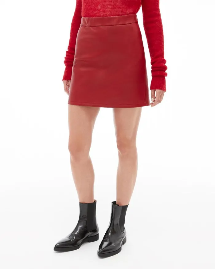 Women Helmut Lang Dresses and Skirts Leather Skirt Lava