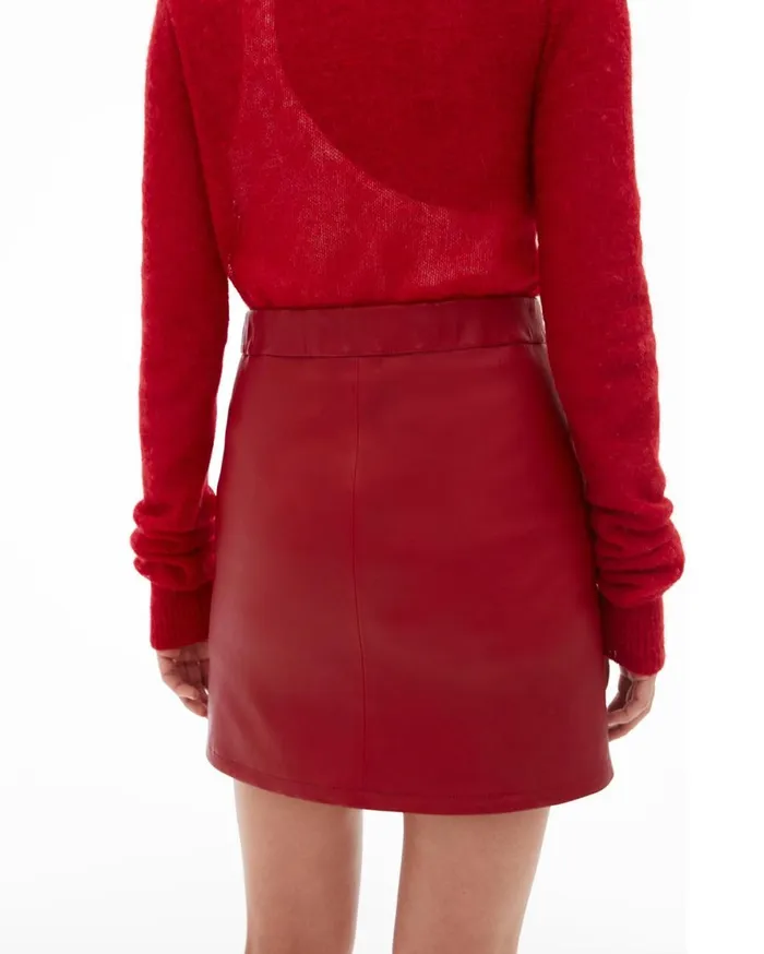 Women Helmut Lang Dresses and Skirts Leather Skirt Lava
