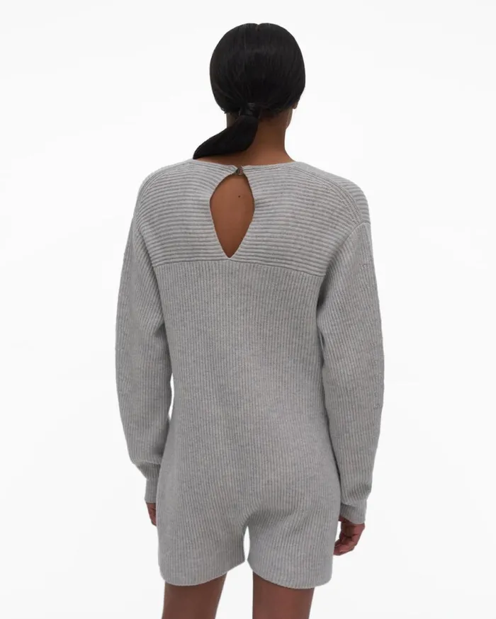 Women Helmut Lang Dresses Knit Romper Whitewood