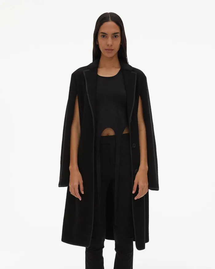 Women Helmut Lang Outerwear Liner Coat Black
