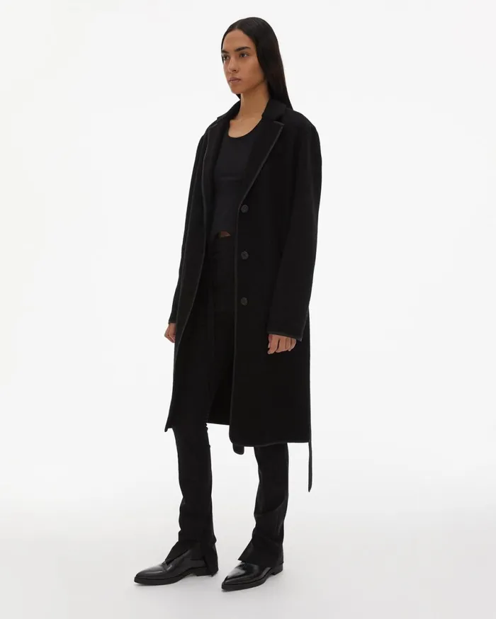 Women Helmut Lang Outerwear Liner Coat Black