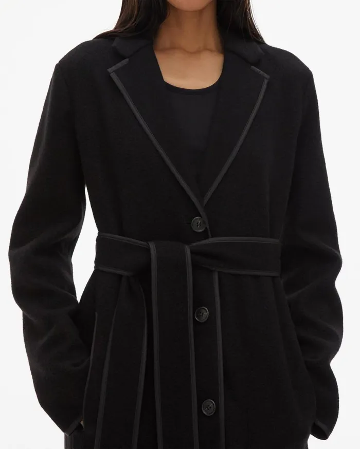 Women Helmut Lang Outerwear Liner Coat Black