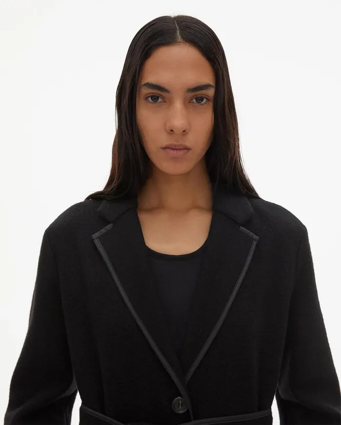 Women Helmut Lang Outerwear Liner Coat Black
