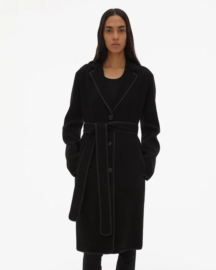 Women Helmut Lang Outerwear Liner Coat Black