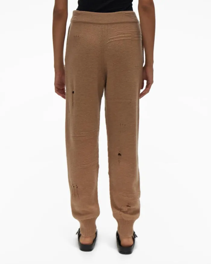 Women Helmut Lang Pants Distressed Pant Camel