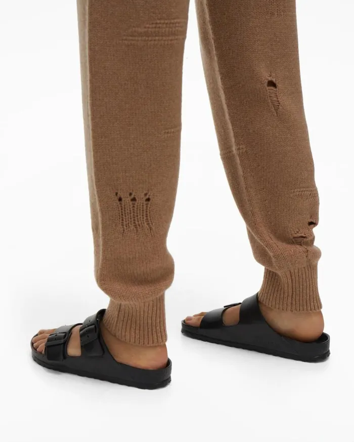 Women Helmut Lang Pants Distressed Pant Camel