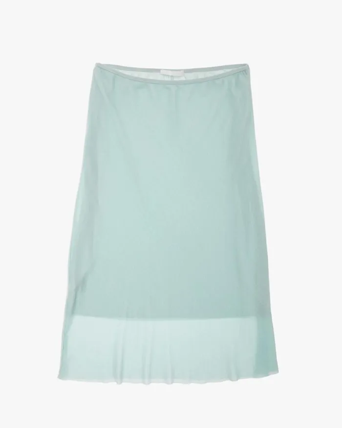 Women Helmut Lang Skirts Front Velvet Slip Skirt Foam