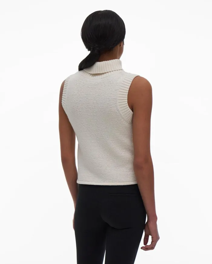 Women Helmut Lang Sweaters Turtleneck Tank Muslin
