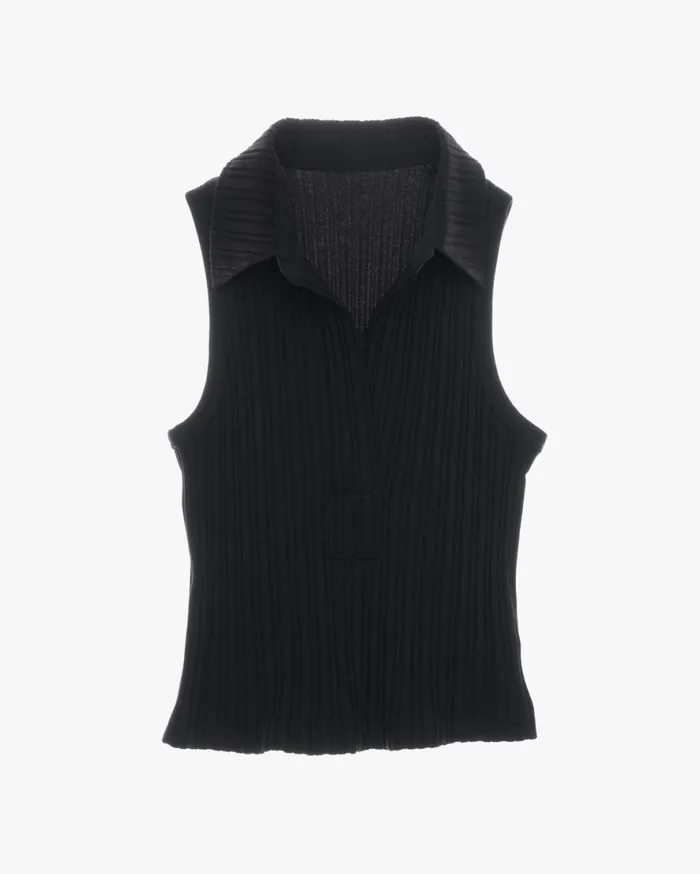 Women Helmut Lang Tops Cropped Polo Black
