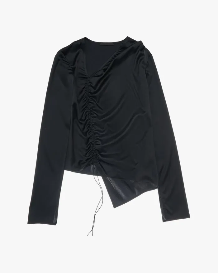 Women Helmut Lang Tops Ruched Top Black
