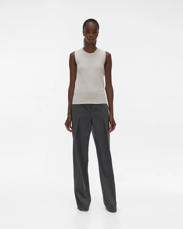 Women Helmut Lang Tops Slash Tank Winter White