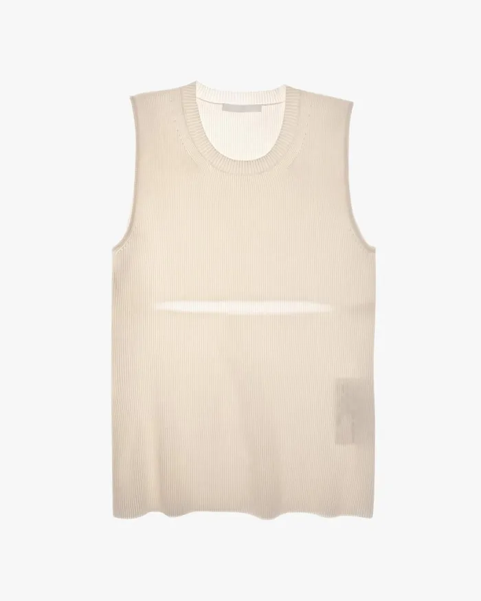 Women Helmut Lang Tops Slash Tank Winter White