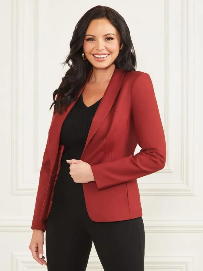 Women Hollywood Blazer Dark Jam Red Marciano Jackets