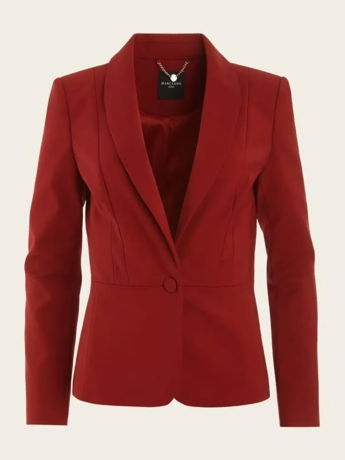 Women Hollywood Blazer Dark Jam Red Marciano Jackets Women Hollywood Blazer Dark Jam Red Marciano Jackets