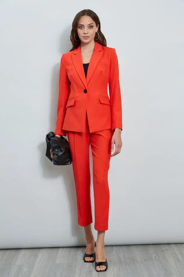 Women Jackets and Blazers Elie Tahari Slim Fit Blazer Cayenne