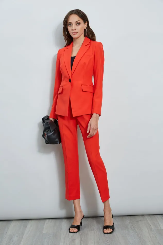 Women Jackets and Blazers Elie Tahari Slim Fit Blazer Cayenne
