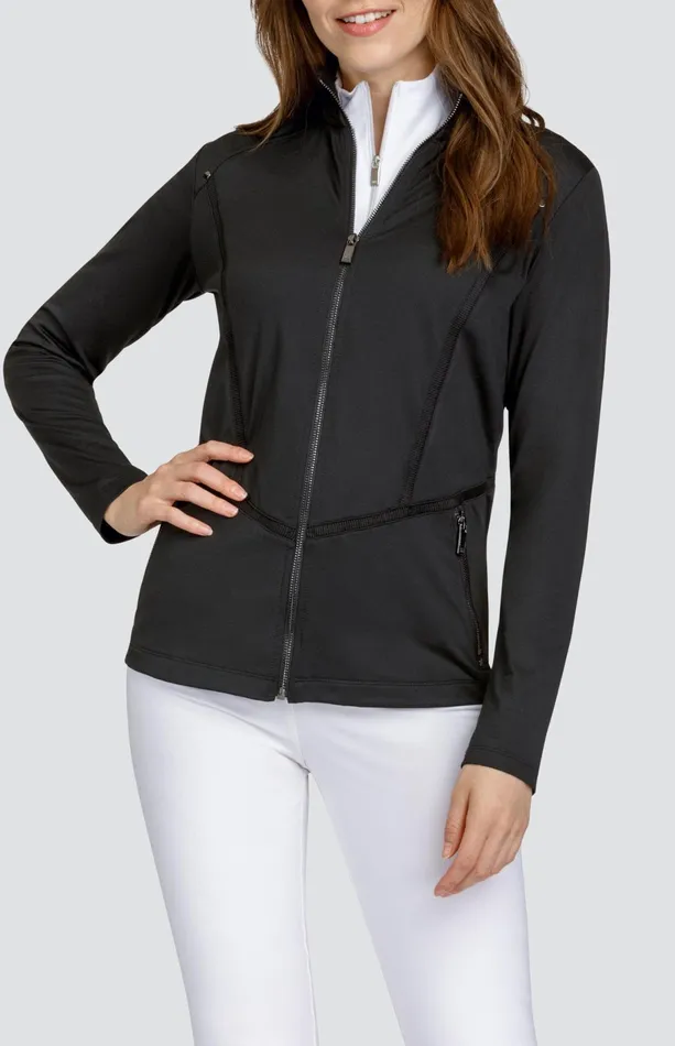 Women Jackets And Vests Tail Activewear Leilani Jacket 8211 Onyx Black