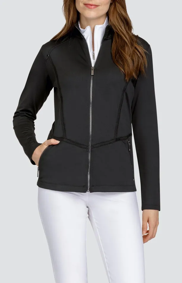 Women Jackets And Vests Tail Activewear Leilani Jacket 8211 Onyx Black