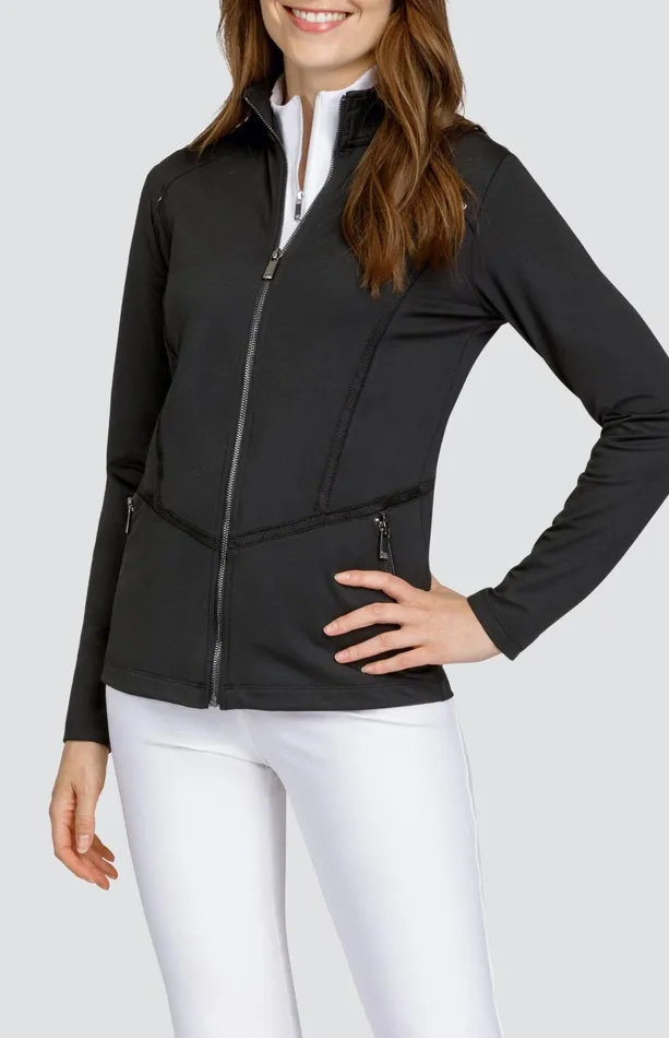 Women Jackets And Vests Tail Activewear Leilani Jacket 8211 Onyx Black