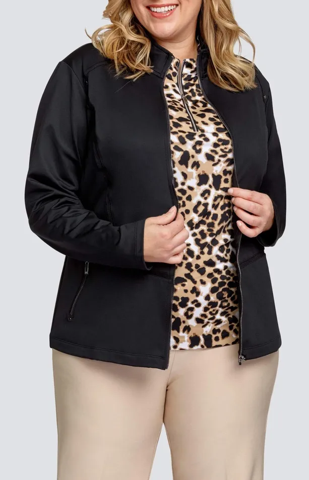Women Jackets And Vests Tail Activewear Leilani Jacket 8211 Onyx Black