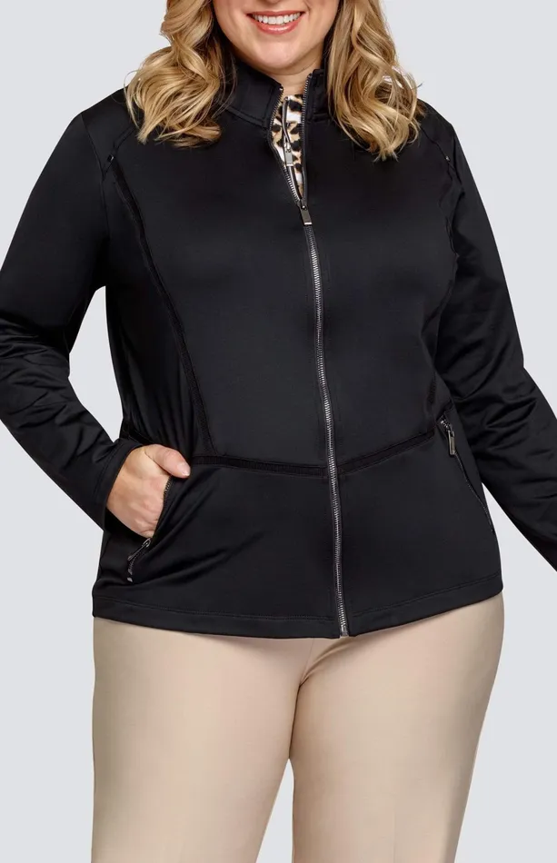 Women Jackets And Vests Tail Activewear Leilani Jacket 8211 Onyx Black