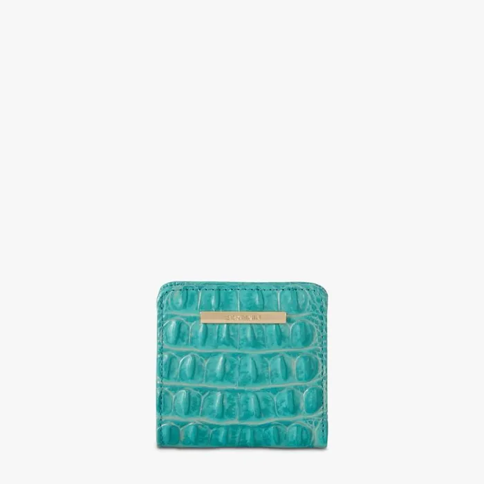 Women Jane Mermaid Green Melbourne Brahmin Wallets and Wristlets Chevron